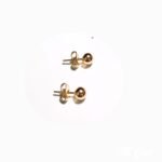 ARETE BOLITA ENCHAPADO EN ORO 18K