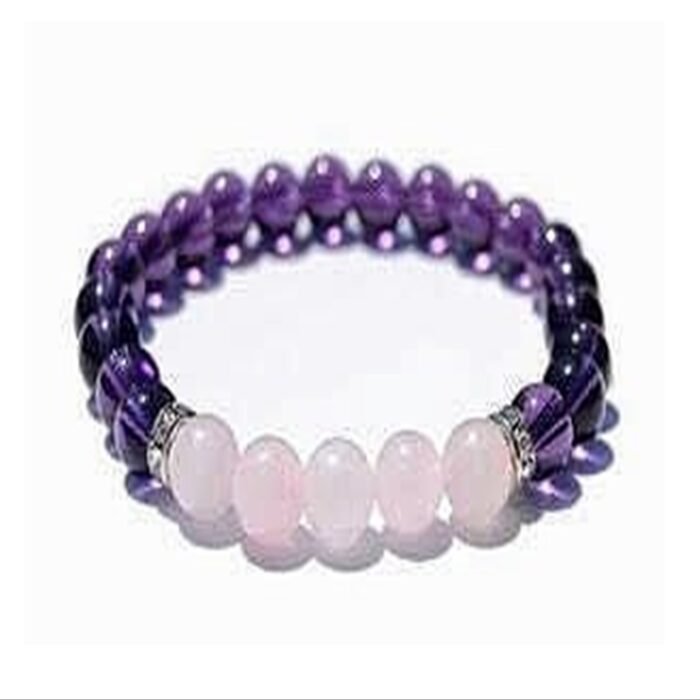 PULSERA AMATISTA y CUARZO ROSA - Imagen 1