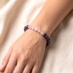 PULSERA AMATISTA y CUARZO ROSA