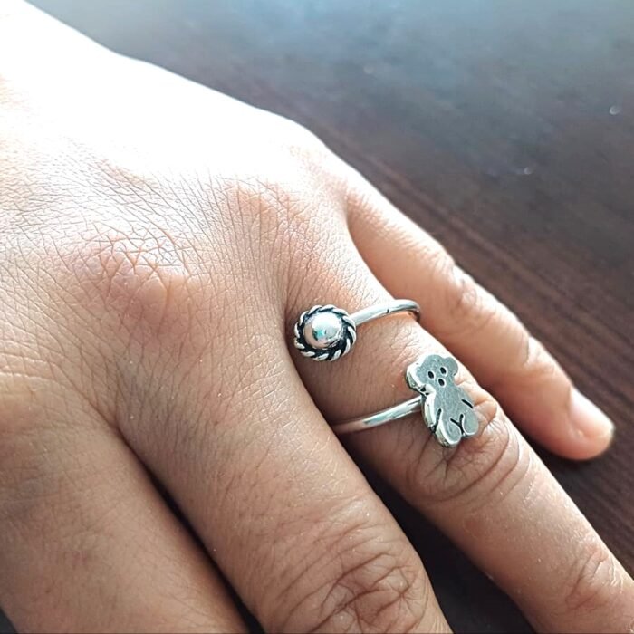 ANILLO OSITO  EN PLATA - Imagen 1
