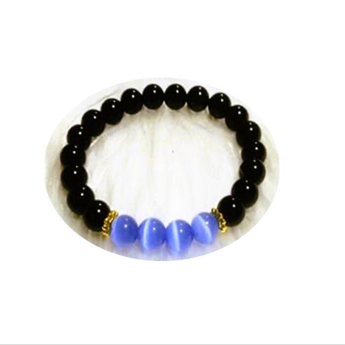 PULSERA  OJO DE GATO Y ONIX - Imagen 1