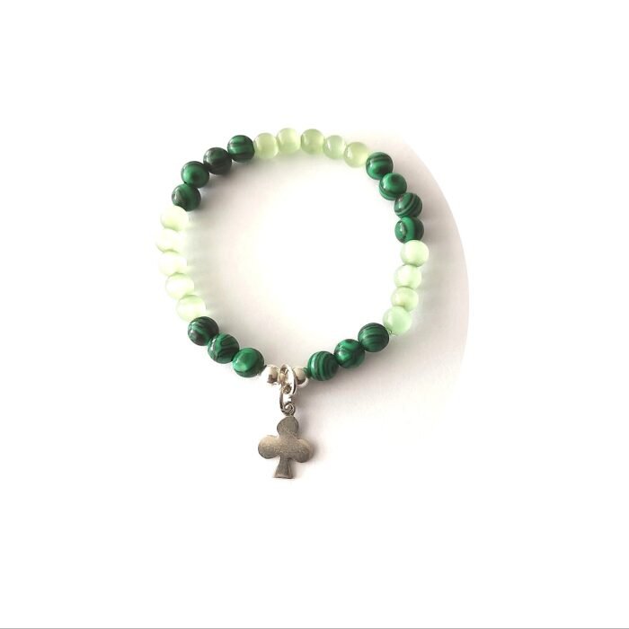 Pulsera Malaquita y Ojo de Gato Verde - Imagen 2