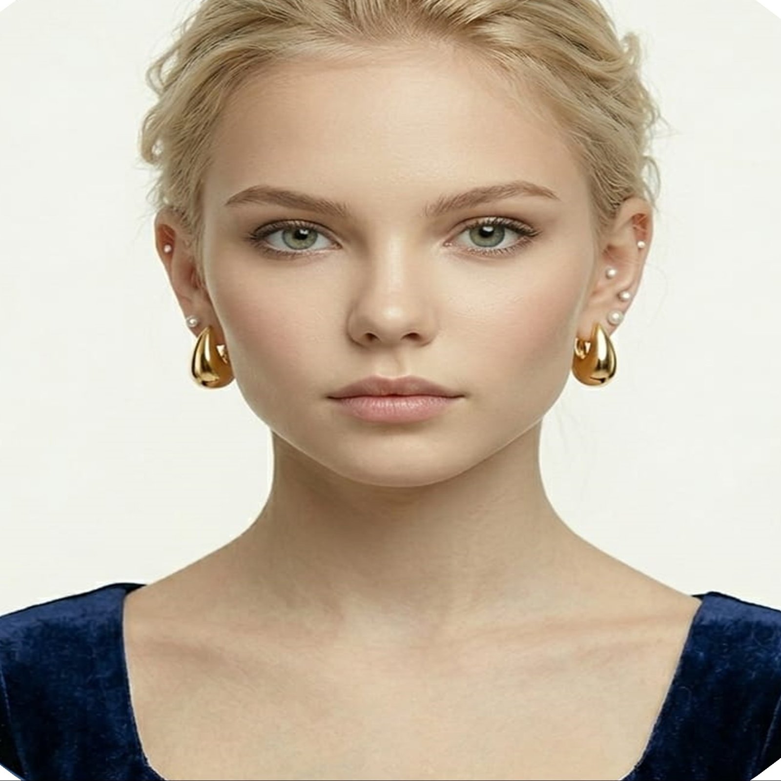 página15 ARETE GOTITA ENCHAPADO ORO 18K - Imagen 1