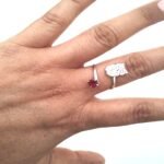 ANILLO BÚHO y ZIRCÓN  Fucsia