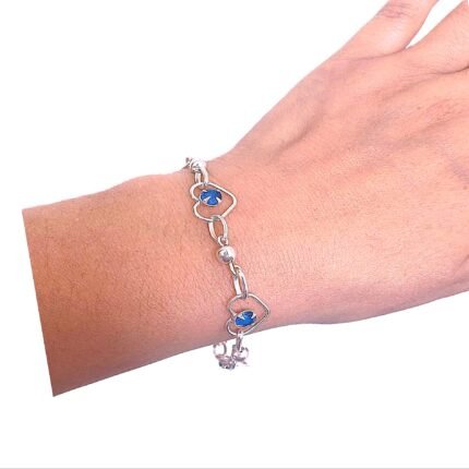 PULSERA CORAZON Y ZIRCON