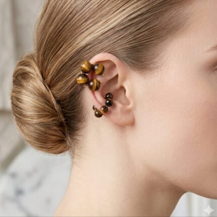 Ear cuffs Ojo de Tigre